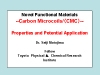 Novel functional Materials-Carbon Microcoils-Properties and Potential Applications